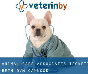 Animal Care Associates: Teckett, Beth DVM (Oakwood)